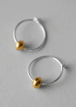 Jewellery-TOAST Sally Lacock Seed Hoop Earrings Silver/Gold
