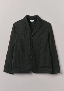 Coats & Jackets-TOAST Seersucker Wool Cotton Blazer Carbon