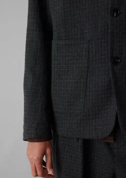 Coats & Jackets-TOAST Seersucker Wool Cotton Blazer Carbon