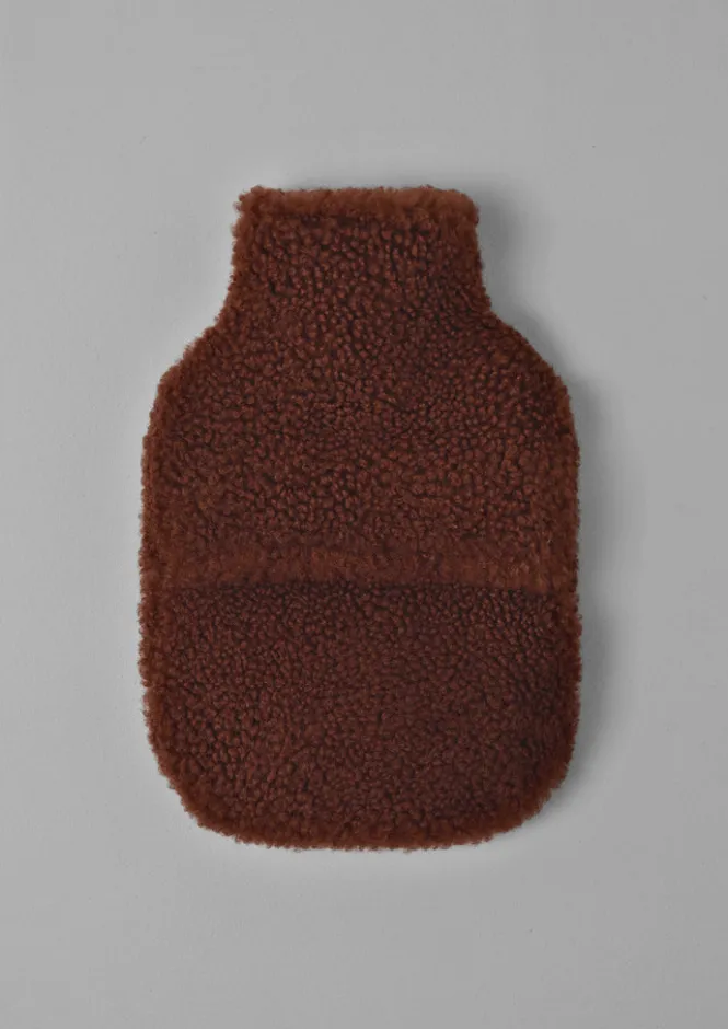 Textiles|Hot Water Bottle Covers-TOAST Sheepskin Hot Water Bottle Cover Conker