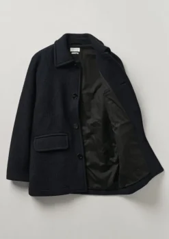 Coats & Jackets-TOAST Single Breasted Car Coat Indigo
