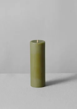 Candles & Holders-TOAST Skar Organics Dyed Beeswax Pillar Candle Matcha