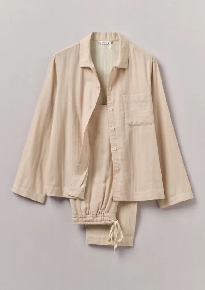 Nightwear-TOAST Soft Double Faced Cotton Pyjamas SoftHeather/Celery