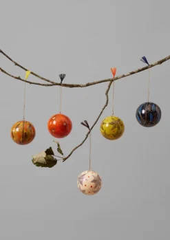 Christmas Decorations-TOAST Starburst Hand Painted Bauble BrightCoral