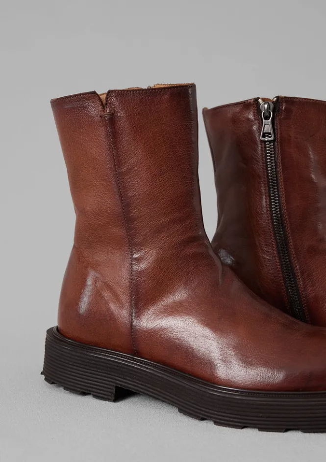 Boots-TOAST Sturlini Tall Leather Boots Tan