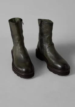 Boots-TOAST Sturlini Tall Leather Boots Olive