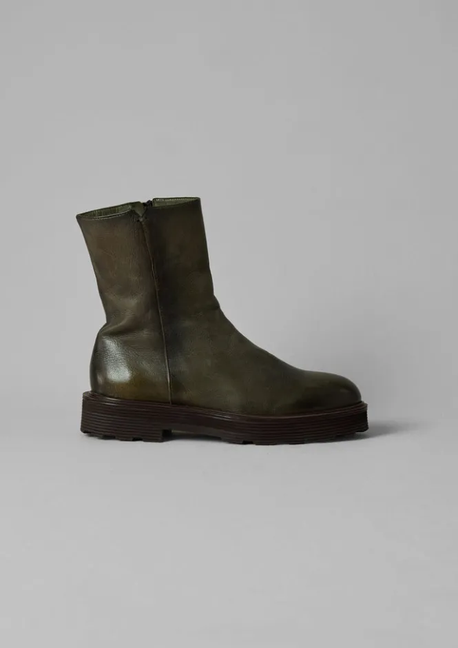 Boots-TOAST Sturlini Tall Leather Boots Olive