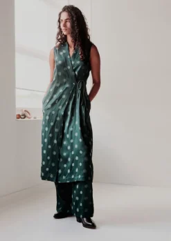 Trousers-TOAST Sun and Moon Jacquard Trousers Oil
