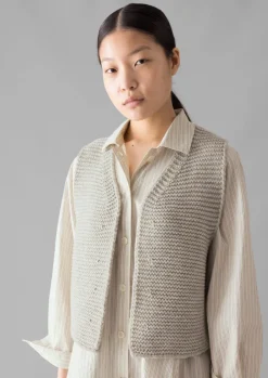 Knitwear-TOAST Textured Knit Gilet Harvest
