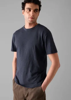 Tops & Tees-TOAST Theo Organic Cotton Short Sleeve Tee PrussianBlue