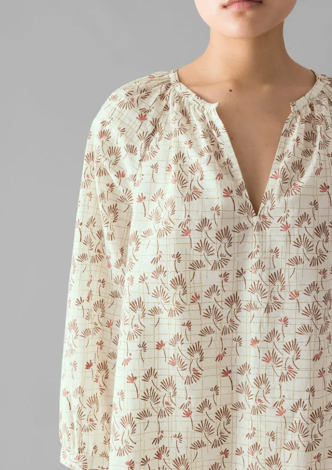 Nightwear-TOAST Trellis Floral Block Print Pyjamas Ecru