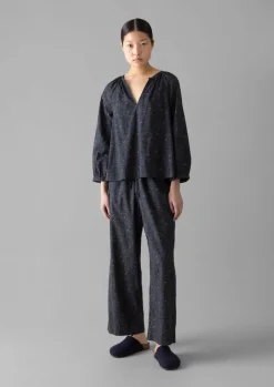 Nightwear-TOAST Trellis Floral Block Print Pyjamas Blueberry