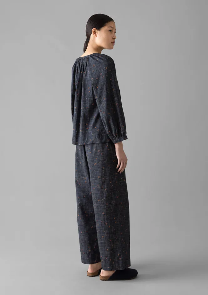 Nightwear-TOAST Trellis Floral Block Print Pyjamas Blueberry