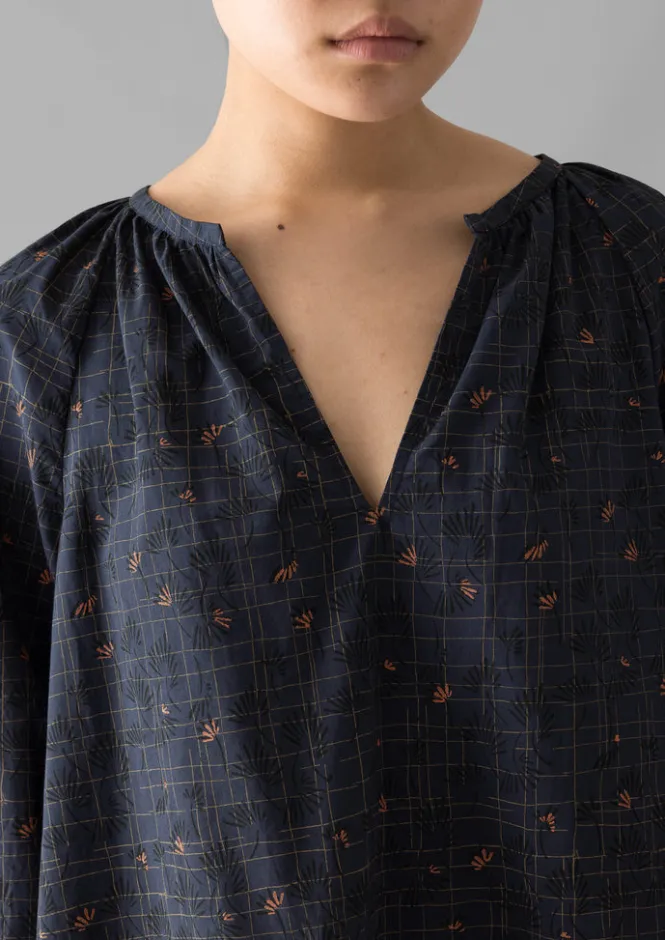 Nightwear-TOAST Trellis Floral Block Print Pyjamas Blueberry