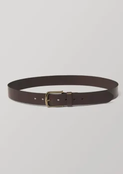 Bags & Belts-TOAST Vegetable Tanned Leather Belt DarkBrown