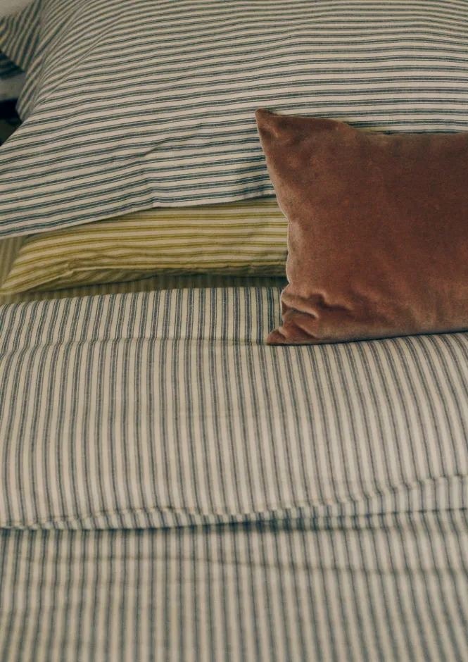 Textiles|Cushions & Covers-TOAST Velvet Bolster Cushion Hellebore/Natural