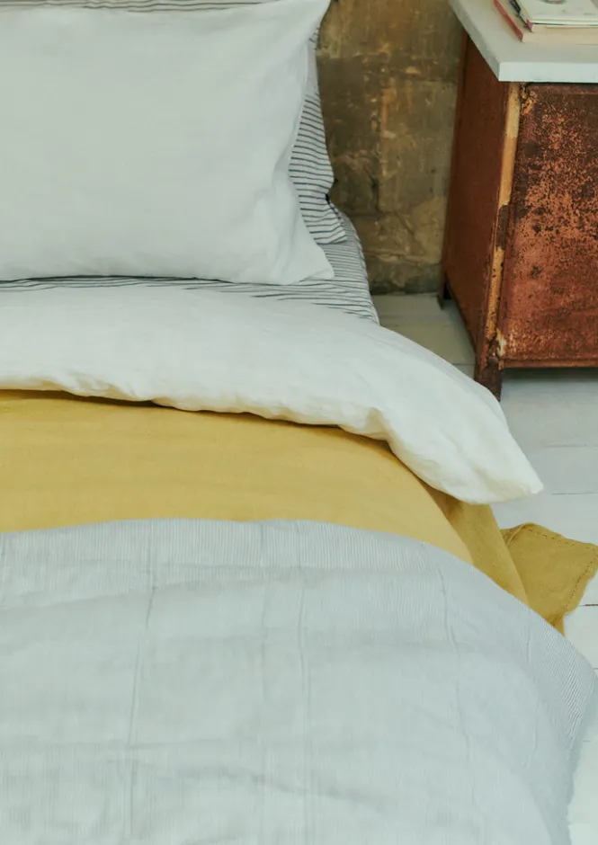 Textiles|Bed Linen-TOAST Washed Linen Cotton Duvet Cover Ecru