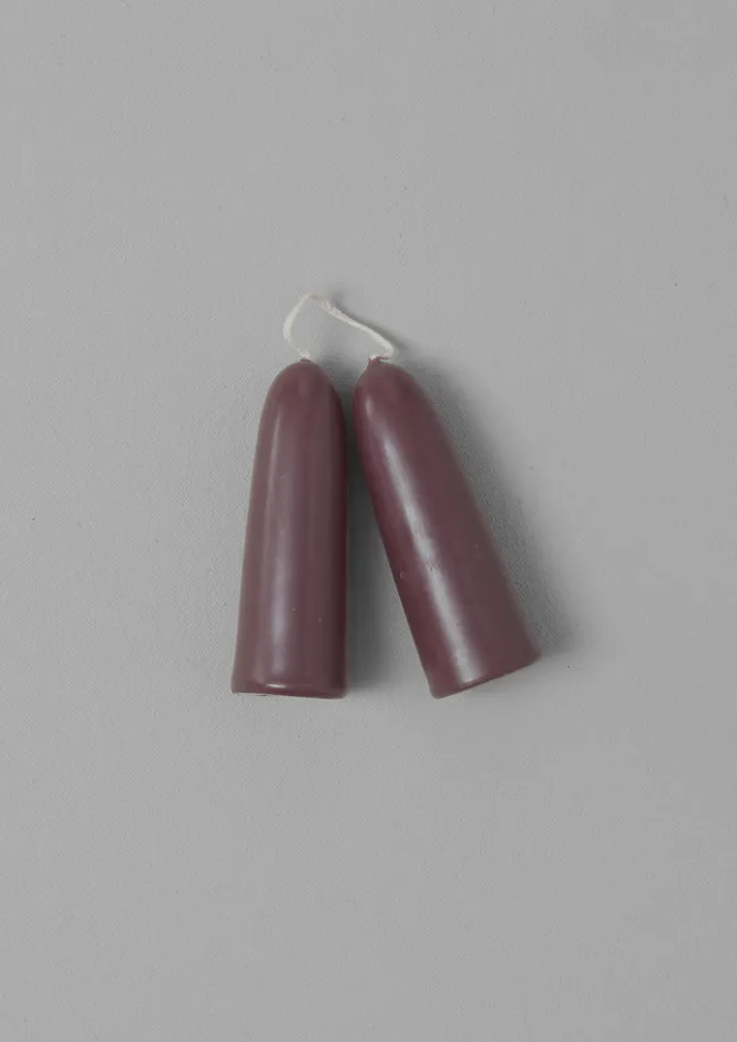 Candles & Holders-TOAST Wax Atelier Set of Two Stubby Candles DarkHellebore