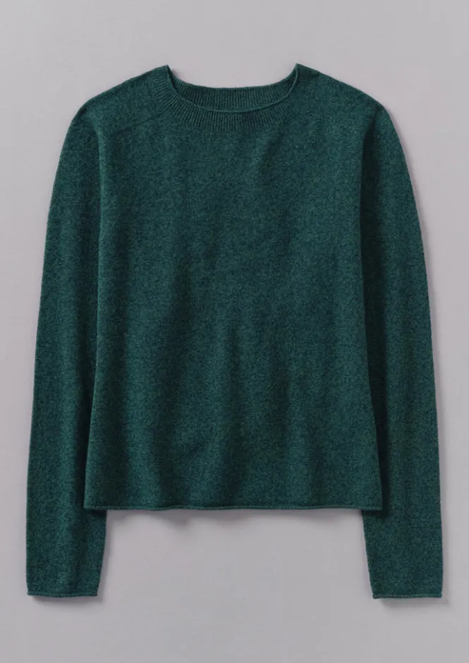 Cashmere|Loungewear-TOAST Wool Cashmere Neat Sweater ForestMarl